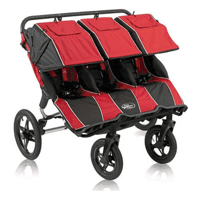Baby Jogger Summit 360 Triple Stroller in Red/Black