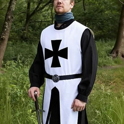 Retrò Vintage Medievale 17° secolo Mascherata Tunica Cavaliere Vichingo Crociato Costume Per uomo Vichingo Fantasia Mascherata Festa / Sera Adulti Body / Tutina