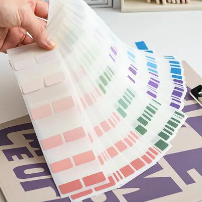 Morandi Index Stickers Label Stickers Convenience Stickers Marker Paper for Students Colorful Fluorescent Stickers Bookmarks