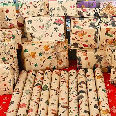 Christmas Wrapping Paper, Suitable For Factory Use, Ideal For Packaging New Year Gifts, Birthday Gifts, Gift Boxes