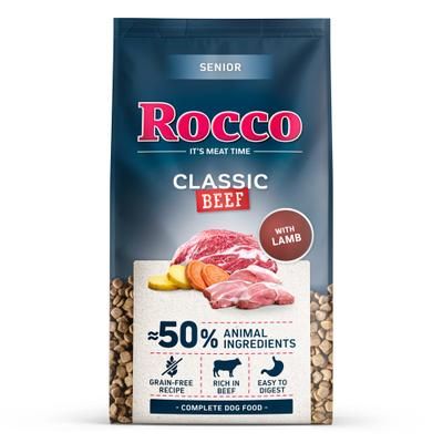 10kg Beef with Lamb Senior Classic Rocco Dry Dog Food