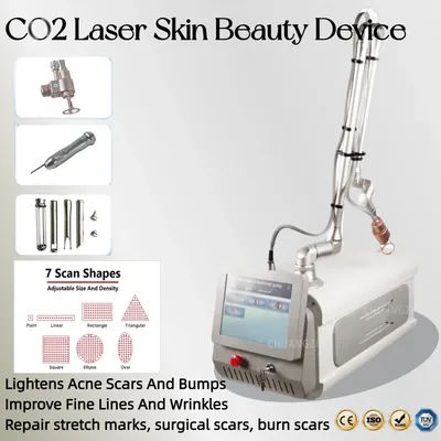 CO2 Fractional Laser Machine 10600nm Skin Carbon Peel Treatment Portable Face Body Tightening Wrinkle Removal Pigment Correction