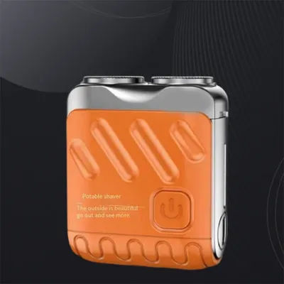 Portable Double Blade Electric Shaver for Men Powerful USB Rechargeable Travel Beard Razor Custom for Household Use