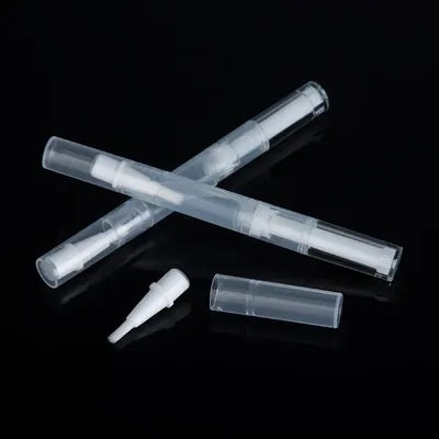 Empty Nail Oil Pen 10pcs Plastic Clear Liquid Foundation Twist Pens Cuticle Pen with Brush Nail Polish Empty Lip Gloss Tube