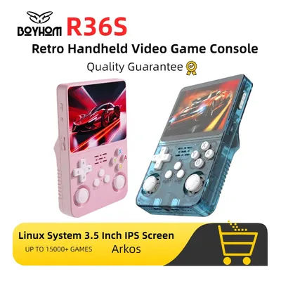 BOYHOM 256G 128G R36S Retro Handheld Game Console Linux System 3.5 Inch IPS Portable Pocket Player 64GB Video Gaming Kids Gifts
