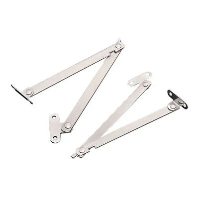 2PCS/Set Furniture Cupboard Stainless Steel Rotatable Folding Lid Support Hinge Soft-Down Stay Hinge Left And Right Support