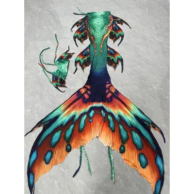 Mermaid Style Tail Swimsuit High-Cut Single-Tail Swimwear Swim-Ready Mermaid Tail Costume Ideal For Beach Photo Shoots