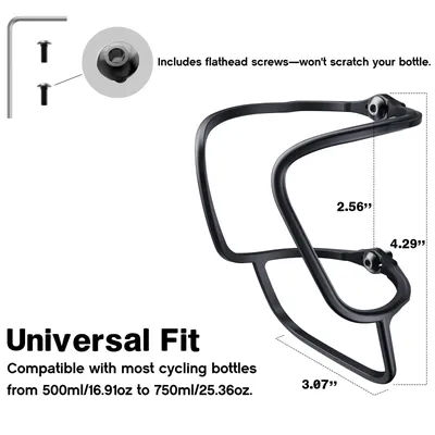 MIXED Lightweight Carbon Fiber AERO BOTTLE CAGE Aerodynamics Bottle Holder Bike Bottle Holder - Road /Mountain Bike