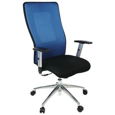 Siège De Bureau Dossier Haut Penelope Bleu - Piètement Gris - Manutan Expert