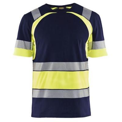 T-shirt Haute Visibilité Marine/jaune Fluorescent Taille Xl - Blaklader