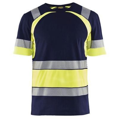 T-shirt Haute Visibilité Marine/jaune Fluorescent Taille M - Blaklader