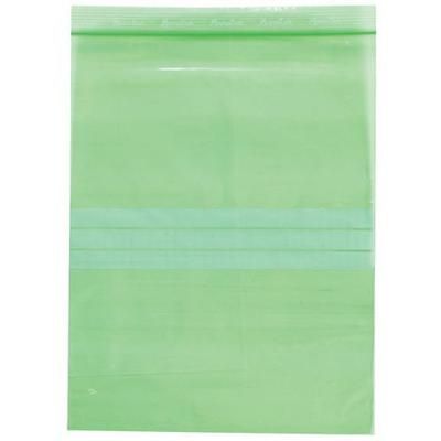 sachet zip recyclé - vert 50 µm - 230x160mm - manutan expert
