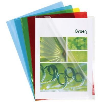 Etui Carton 100 Poch. Coin Pvc Lisse Hr 13/100e A4 Assort - Exacompta