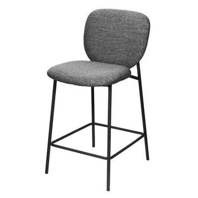 Tabouret Haut Twist - Pied Noir - Assise Grise - Meet By Paperflow