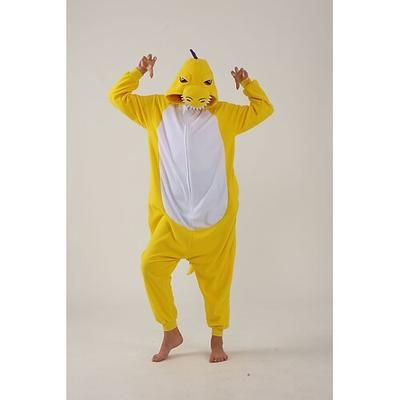 Pigiama Kigurumi Costume di Gruppo Costume tutina Fantasia animale Drago Fantasia Caldo Comodo Con cappuccio Pile Adulti Per uomo Per donna Unisex Halloween Carnevale Feste Performance Abbigliamento