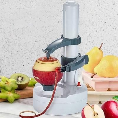 pelapatate elettrico rotante, pelapatate elettrico automatico multifunzionale, pelapatate per frutta e verdura in acciaio inox, utensile da cucina per pelare mele e patate in acciaio inox