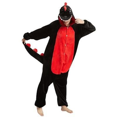 Pigiama Kigurumi Costume di Gruppo Costume tutina Fantasia animale Drago Fantasia Caldo Comodo Con cappuccio Pile Adulti Per uomo Per donna Unisex Halloween Carnevale Feste Performance Abbigliamento