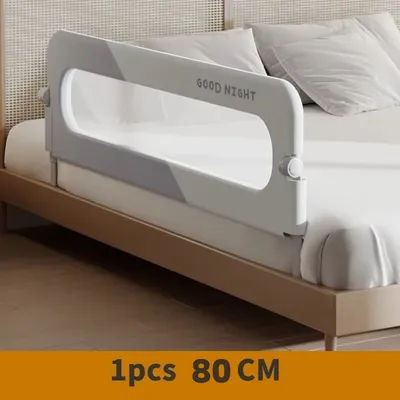 IMBABY 80CM Adjustable Baby Bed Guardrail with Folding Safety Bed Barrier for Kids Portable for Baby Sleeping Protection