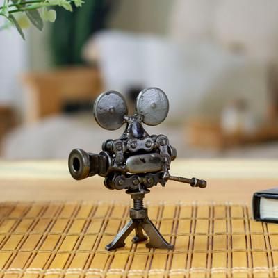 Perfect Projection,'Movie Projector Figurine Handmade from Recycled Auto Parts'
