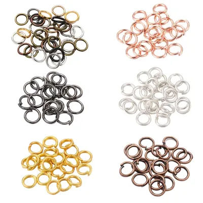 50-200pcs/lot 4-20 mm Jump Rings Split Rings Connectors For Diy Jewelry Finding Making Accessories Wholesale Supplies