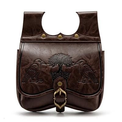 Medievale Borsello da Cintura Pirata Vichingo Elfico Costume Unisex Vichingo Halloween Carnevale Feste Performance LARP Adulti Borsa