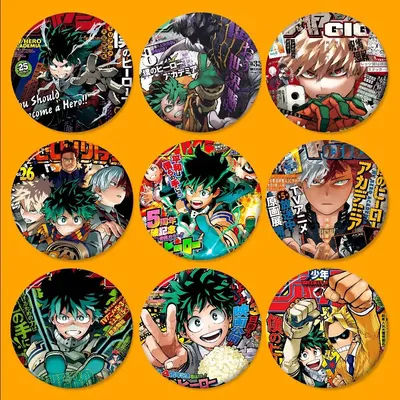 M-My Hero Academia Badges Creative Tinplate Soft Button Pins Animal Icon Brooch Lapel Backpack Badge Accessories Pin
