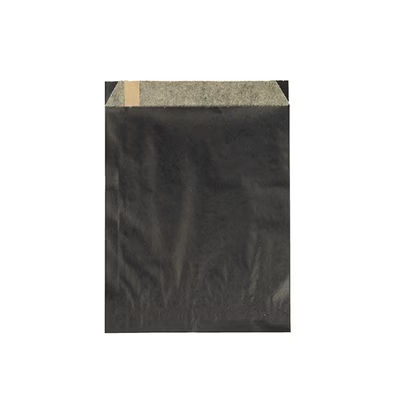 Black Grease Resistant Bags 5 1/2" x 1 1/8" x 7 1/2" 100 pack GPB4B