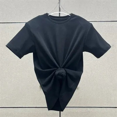 T-shirt femme nouveau élastique tricoté coupe ajustée col rond haut à manches courtes pour l'été 2025 pur coton haut court corset femme