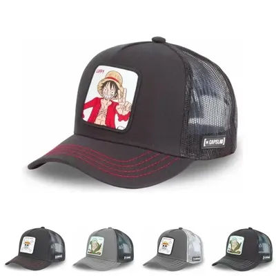 Une pièce Luffy broderie chapeau garçons femmes casquette de Baseball été chapeau de soleil Parent-enfant dessin animé Sport de plein air ombre casquette cadeaux