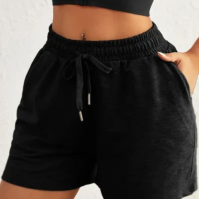 Short rétro américain pour femmes, couleur unie, haute élasticité, décontracté, Streetwear pour hommes et femmes, nouvelle collection été