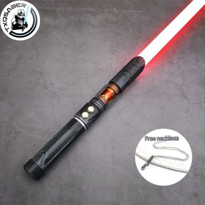 TXQSABER Crystal Smooth Swing Lightsaber Neo Pixel Bluetooth Control Gesture Ingition Blaster Force Laser Sword Toys-Dark Hunter
