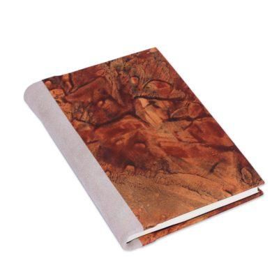 Shifting Desert,'Recycled Paper Journal with Brown Motifs from Mexico'