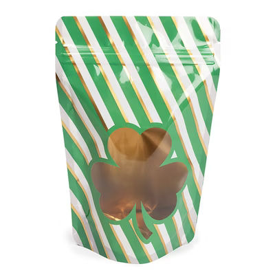 Shamrock Stand Up Pouch 5 1/8" x 3 1/8" x 8 1/8" 25 Pack ZBGW3SH