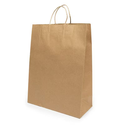 Premium Kraft Paper Merchandise Handle Bag 11 3/16" x 4 11/16" x 14 3/8" 50 pack JMB285