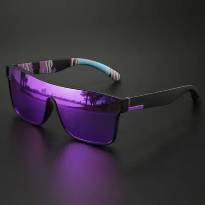 Lunettes de soleil de sport colorées classiques – Lentille monobloc, UV400 unisexe pour l'extérieur, les voyages et le quotidien