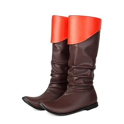 Medievale Rinascimento Scarpe Stivali al ginocchio Stivali jazz piatti Cavaliere Cavaliere Celtico Costume Unisex Celtico Costumi da pirata Reale Mascherata Evento / Festa LARP Fiera Rinascimentale