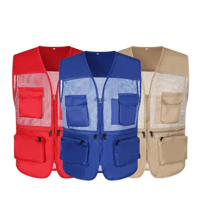 Salopette d'été en maille, gilet de pêche en plein air, veste en maille respirante à séchage rapide, gilet d'alpinisme, gilet de poisson vert armée