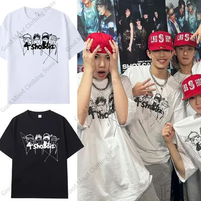 LNGSHOT T Shirt Kpop Fashion Jay Park Same T-shirt Men Women High Quality Cotton Short Sleeve Tshirt Hip Hop Trend Loose Tops