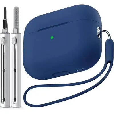 Pour Airpods pro 2 housse avec Kit de stylo nettoyant étui de protection en Silicone souple pour Apple Airpods pro 2e/1ère génération de coque