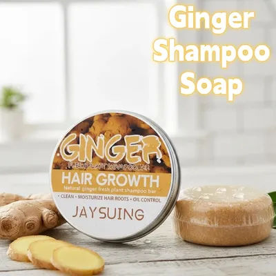 Natural Ginger Shampoo Soap bar anti-Hair Loss Clean Dandruff Nourishing Moisturizing Scalp Improve Hair Scalp health Hair Care