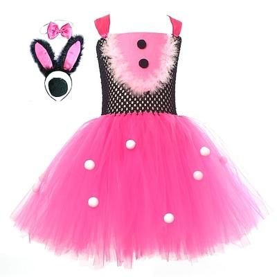 Tutu Vestaglia Fantasia animale Coniglio coniglietto di Pasqua Vestiti Divertente Bambini Ragazze Halloween Pasqua Carnevale Feste Costumi di Halloween facili Vestirsi