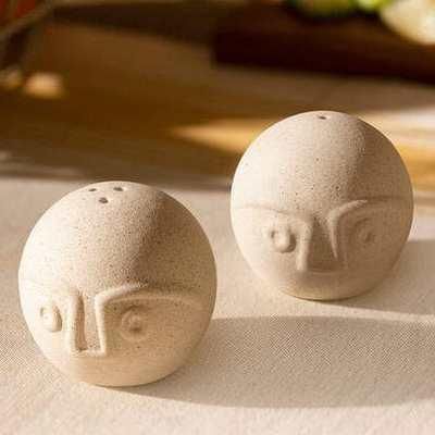 Mr. and Mrs.,'Ceramic Salt and Pepper Shakers from India'