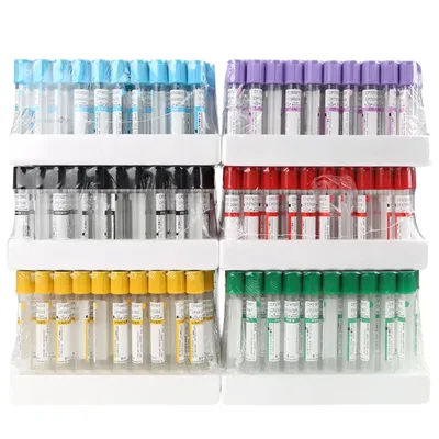 100/pcack Disposable Sterile Vacuum Blood Collection Tube EDTA Heparin Plain Tube Gel Serum Clot Activator Coagulation Tube