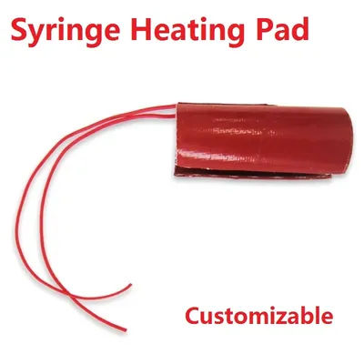 Cylindrical Syringe Electric Silicone Rubber Heating Pad Ring Sleeve Needle Tubing W/ Digital Temperature Controller Thermostat