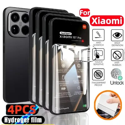 Film Hydrogel Ultra HD à couverture complète, 4 pièces, pour Xiaomi 17 15 14 Ultra 17 15 14 Pro 15T 14T 13T 12T Pro, protecteurs d'écran anti-rayures