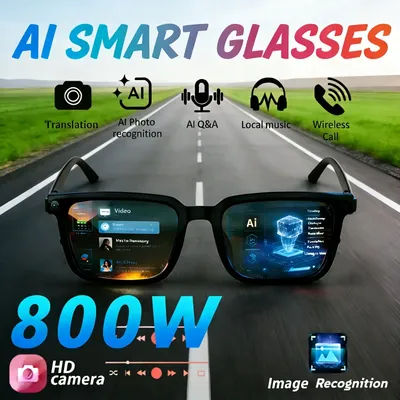 2026 New 4K HD AI Smart Glasses Men Chat GPT 800MP Camera Bluetooth Call AI Translation Voice Assistant Control Sunglasses Women