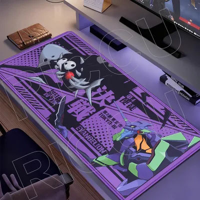 Tapis de souris et de clavier Anime EVA imprimé HD, tapis de bureau extensible Kawai en caoutchouc, accessoires PC antidérapants, tapis de protection XXL