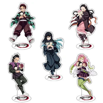 Demon Slayer‌ ‌Kimetsu no Yaiba Anime Stand Model Plate Decoration Desk Figure Display Friends New Gift Cartoon Prime Products
