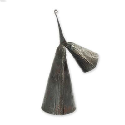 'Hand-Made Mini-Sized Steel Gankogui Percussion Instrument'
