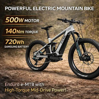 High Power Mid Motor Electric Mountain Bike Wireless Electronic 12 Speed Gear 140Nm Torque 29er Enduro